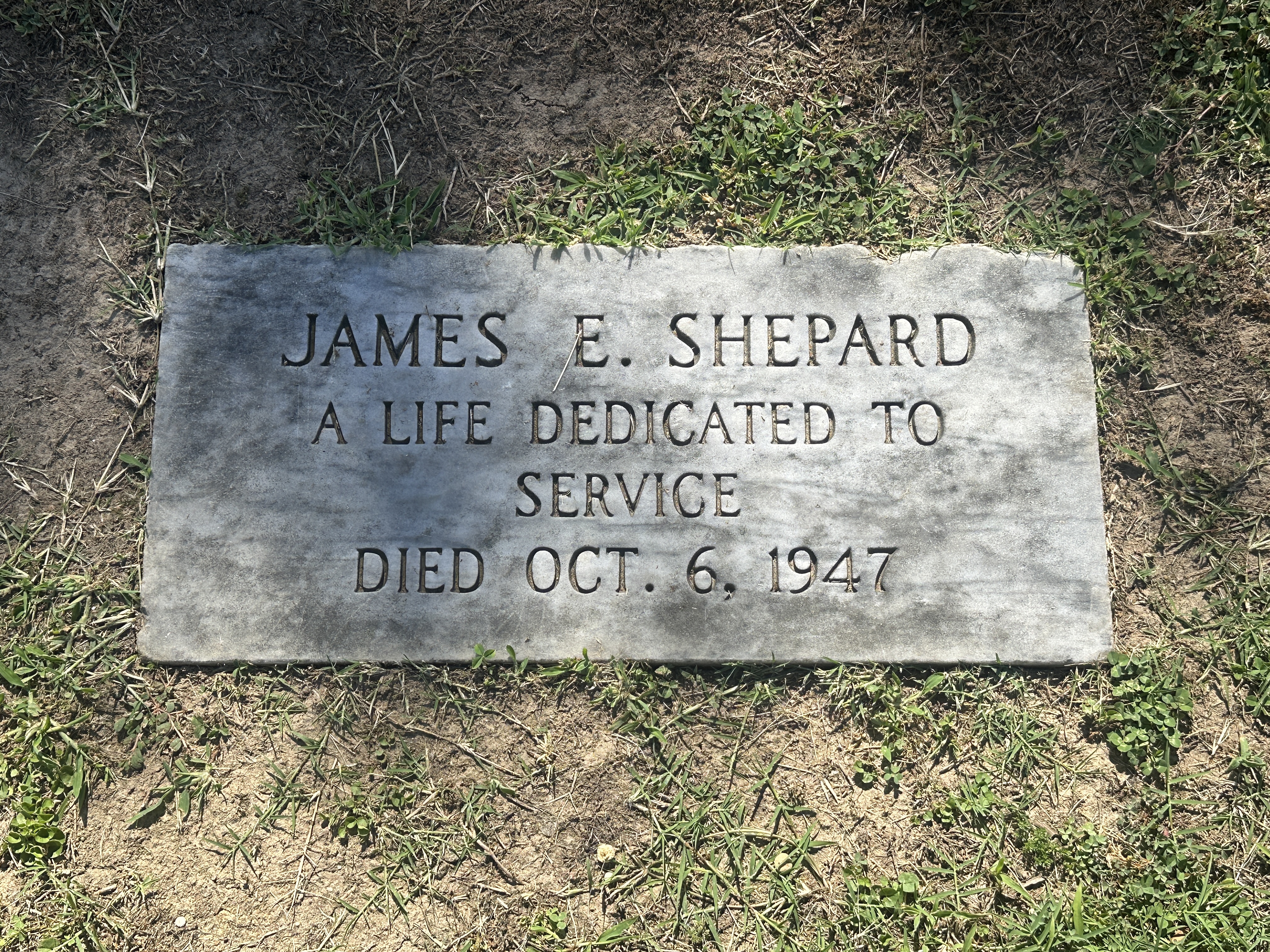 James E Shepard grave marker