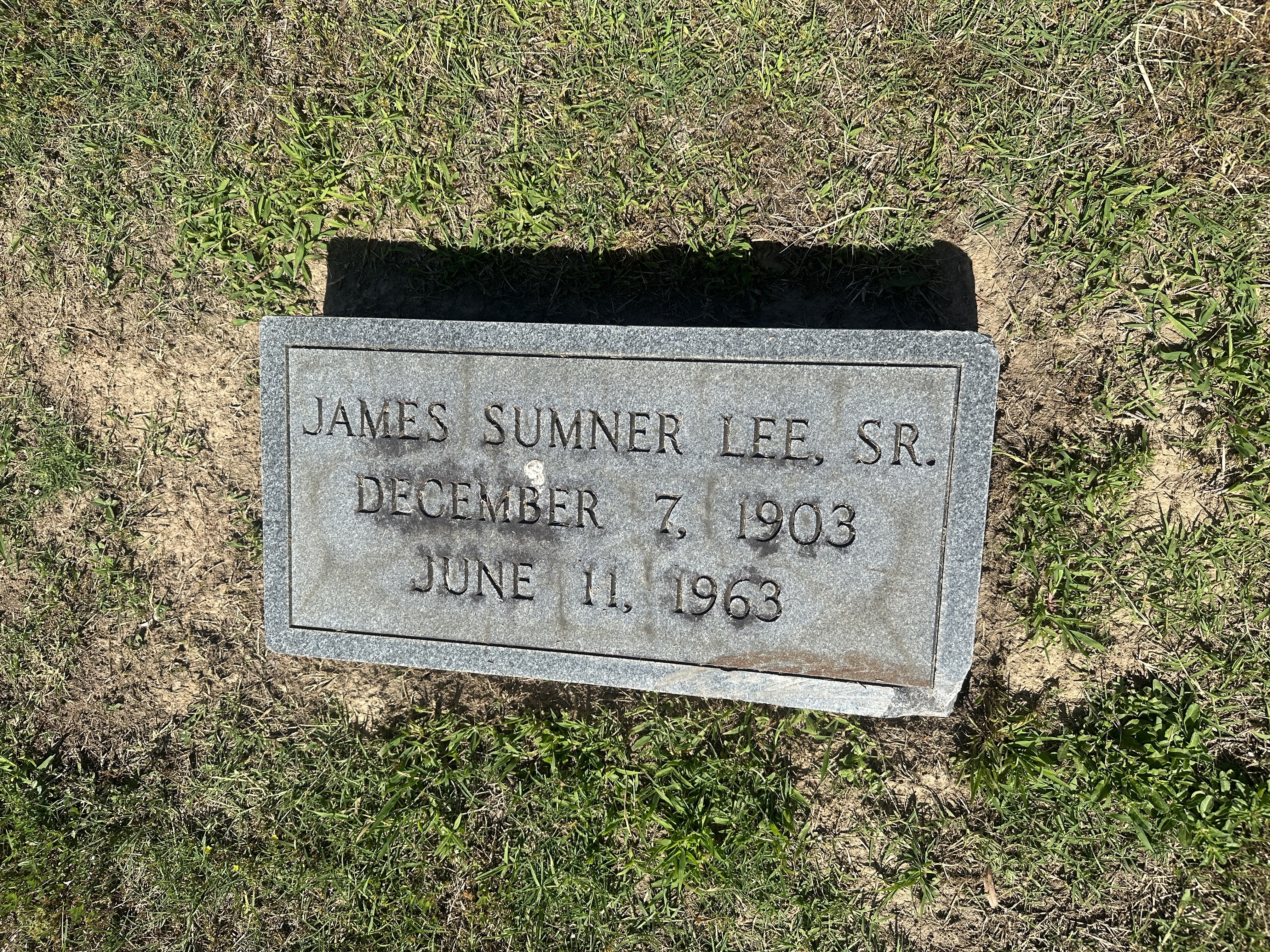 James Sumner Lee grave marker