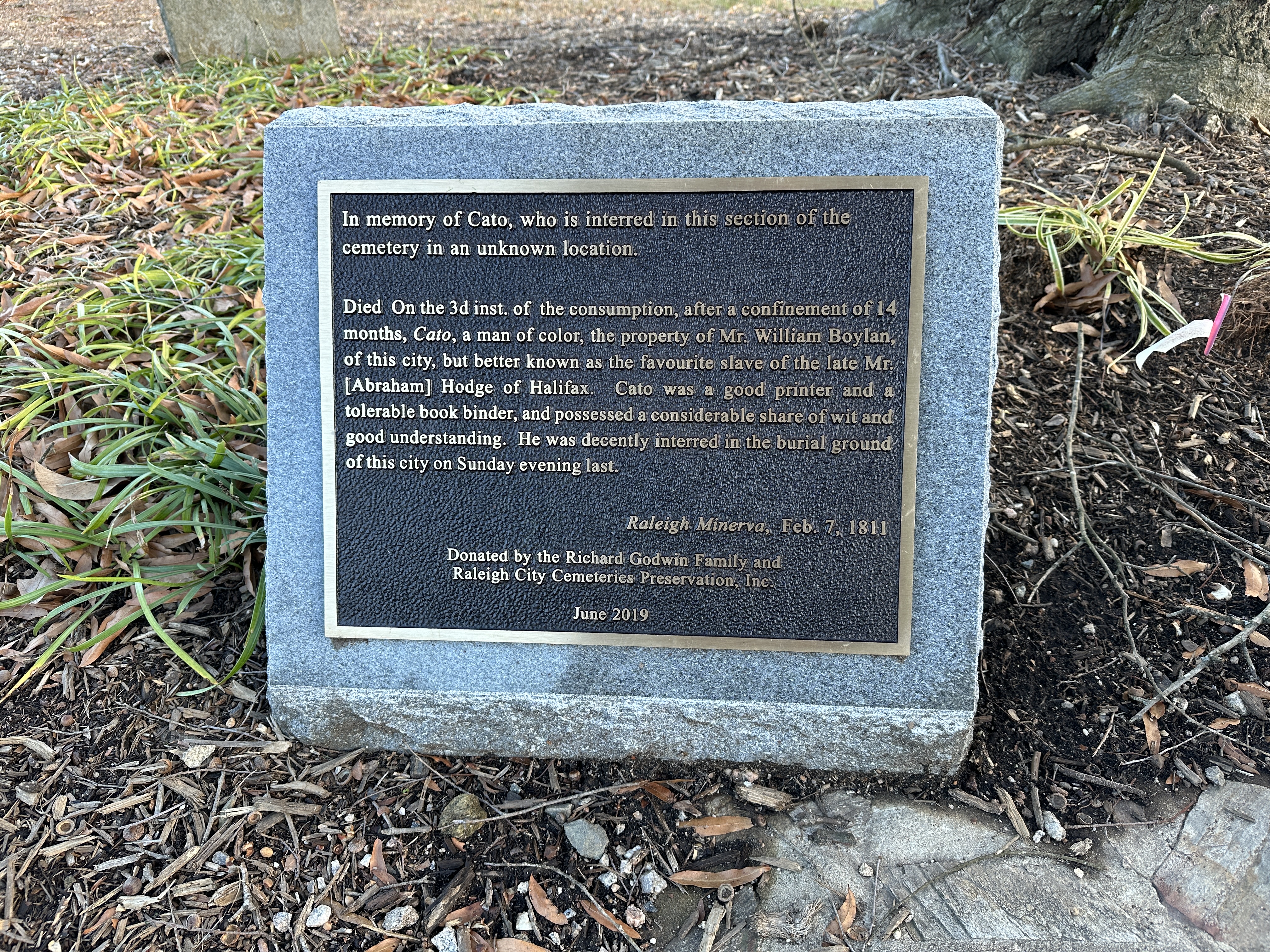Monument dedicated to Cato