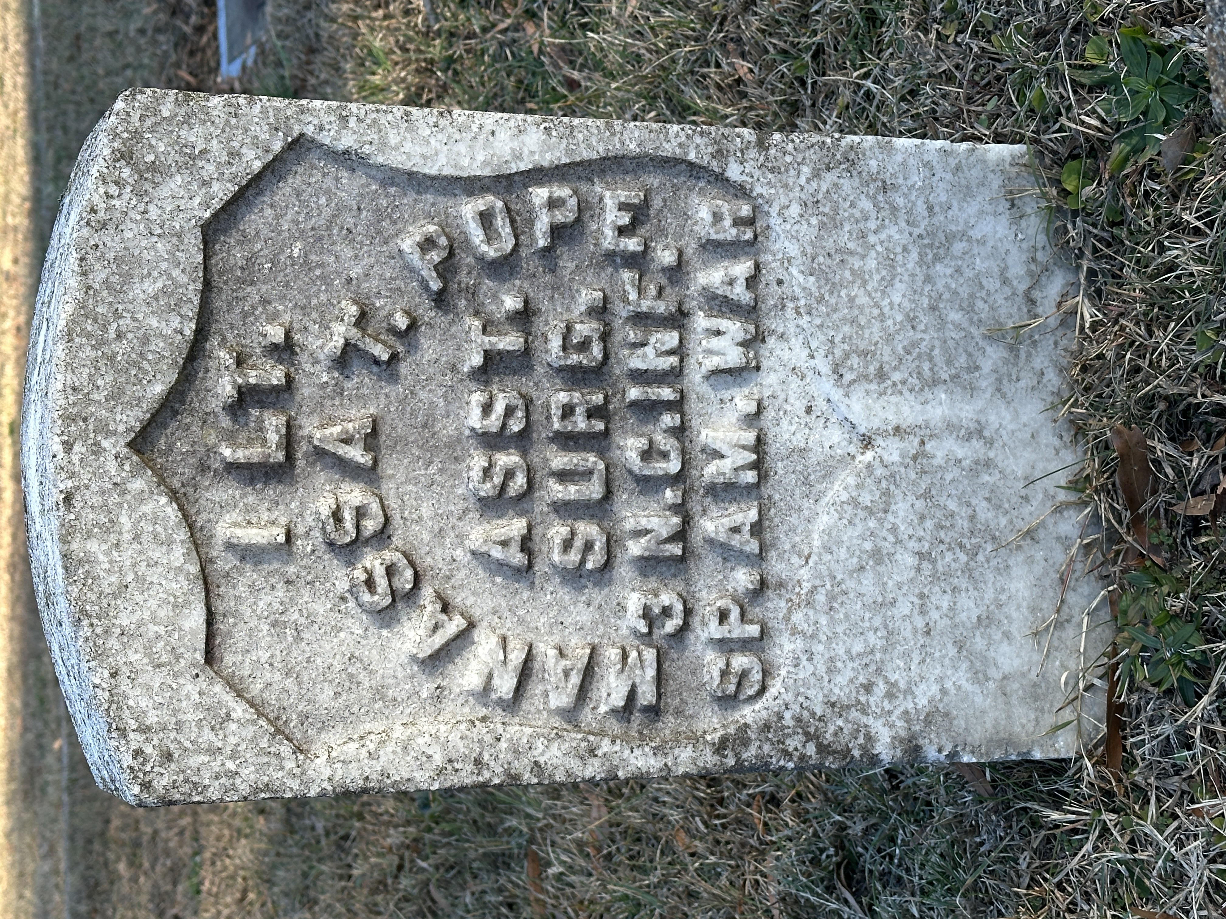 Dr. Manassa T. Pope headstone
