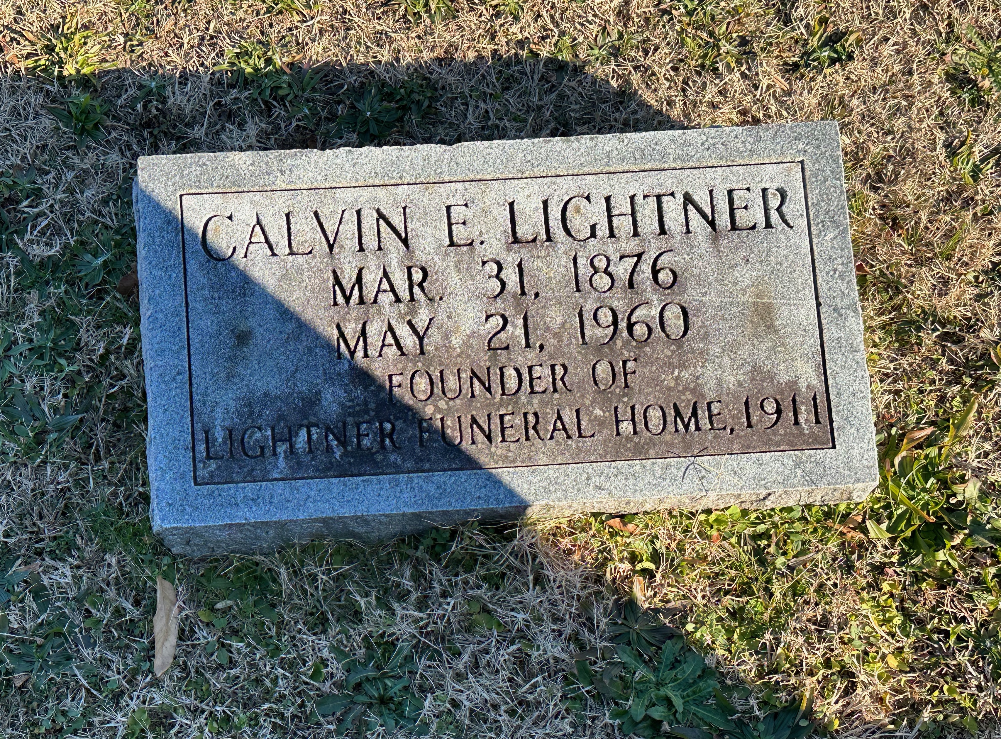 Calvin Lightner grave marker