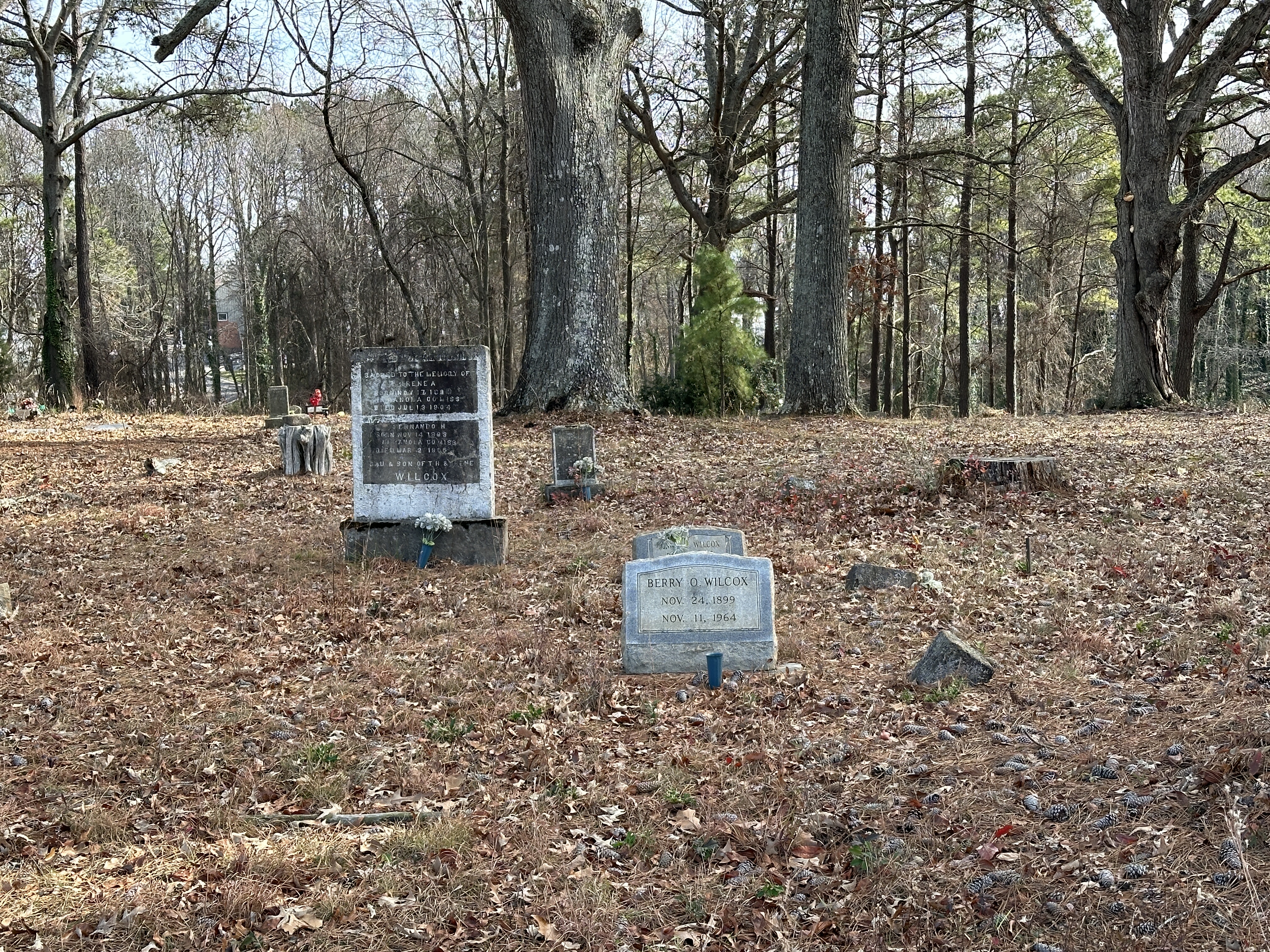 View of the center of Oak Grove Cemetery 