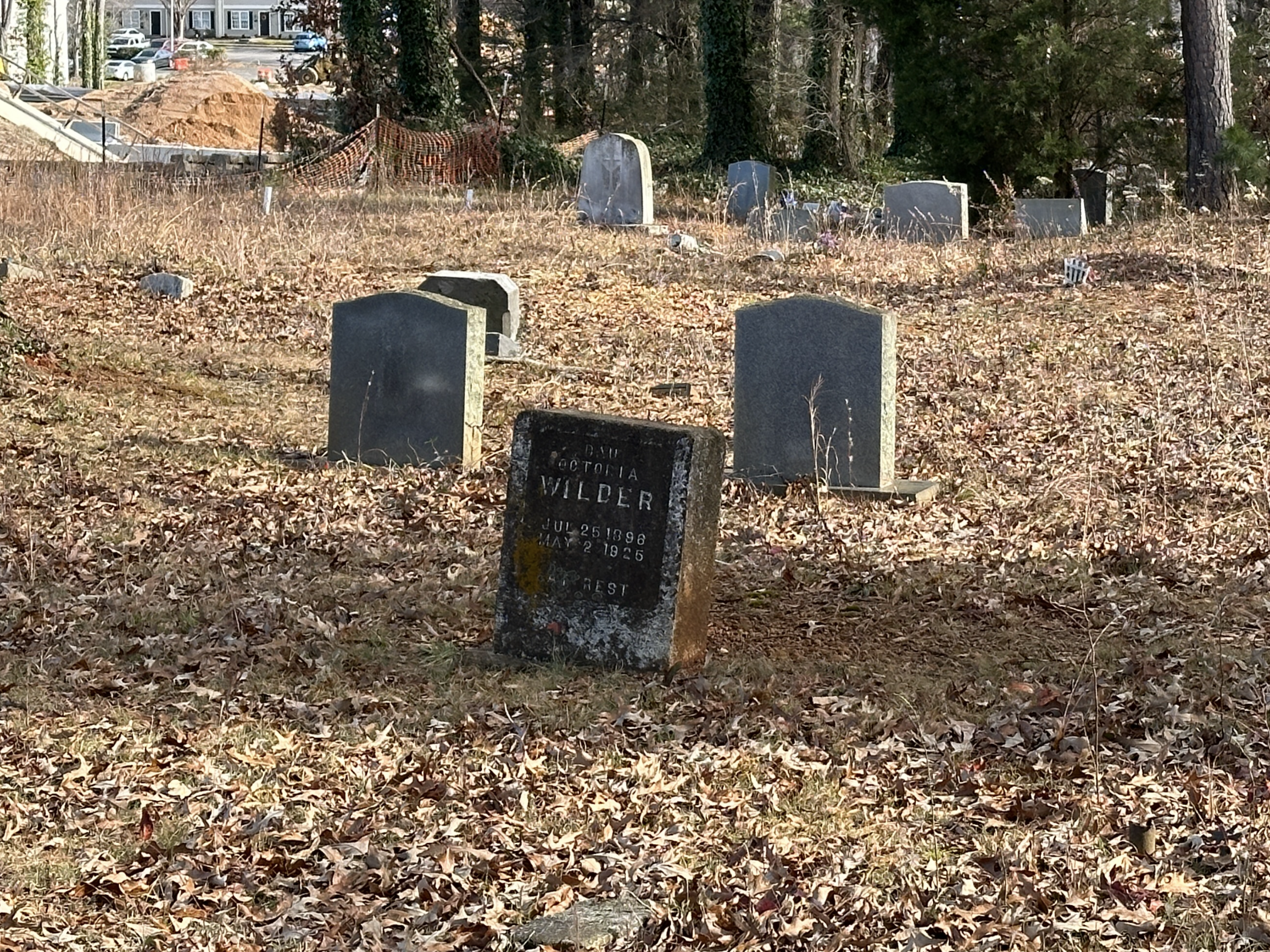 Headstone of Octoria Wilder